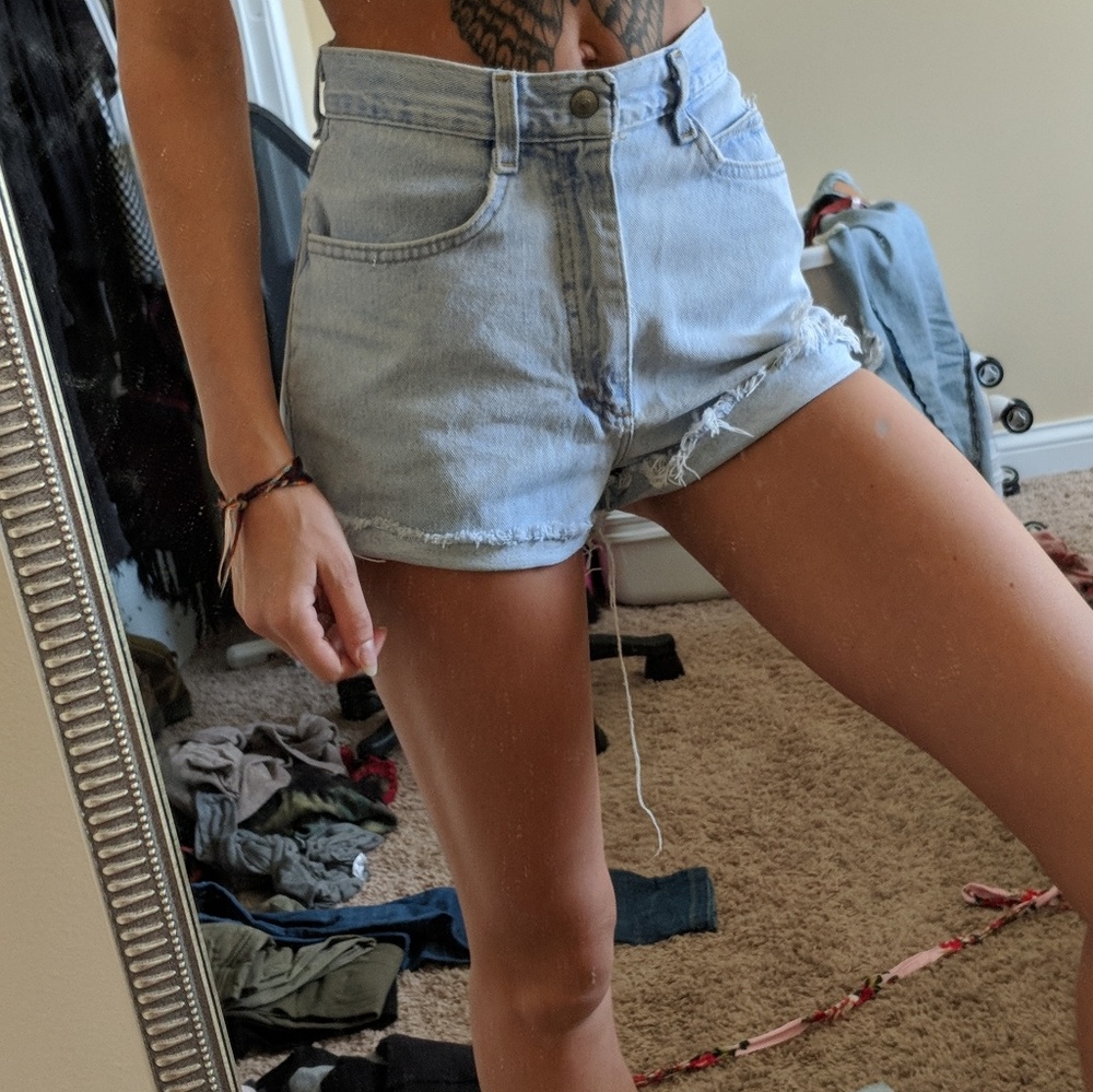 Lee high waisted denim shorts